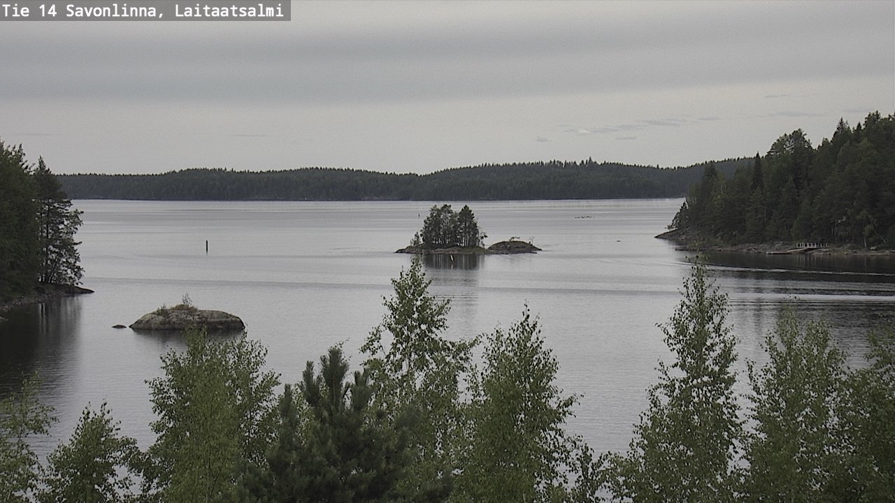 Weather Camera Image Road 14 Savonlinna, Laitaatsalmi, Savonlinna, Etelä-Savo