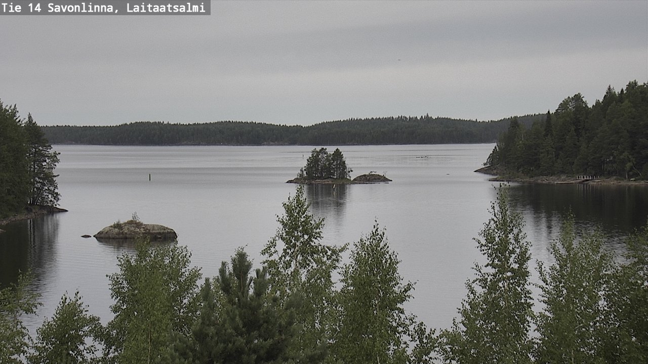 Weather Camera Image Road 14 Savonlinna, Laitaatsalmi, Savonlinna, Etelä-Savo