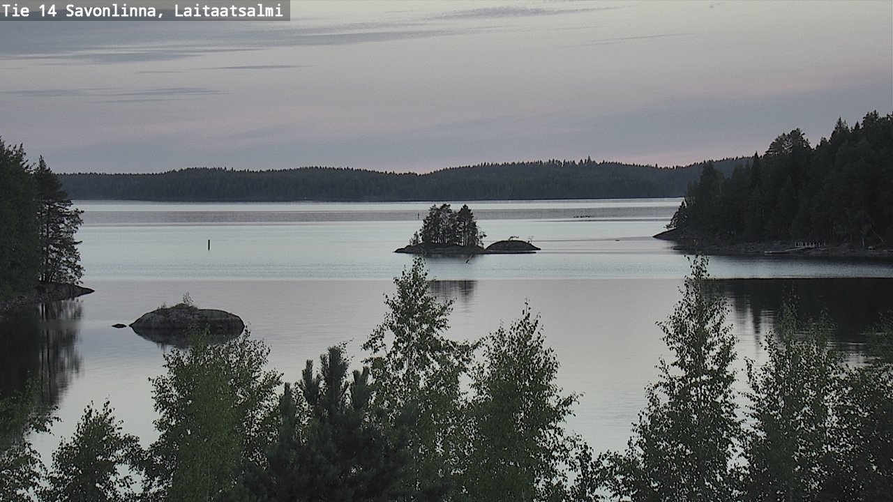 Weather Camera Image Väg 14 Nyslott, Laitaatsalmi, Savonlinna, Etelä-Savo