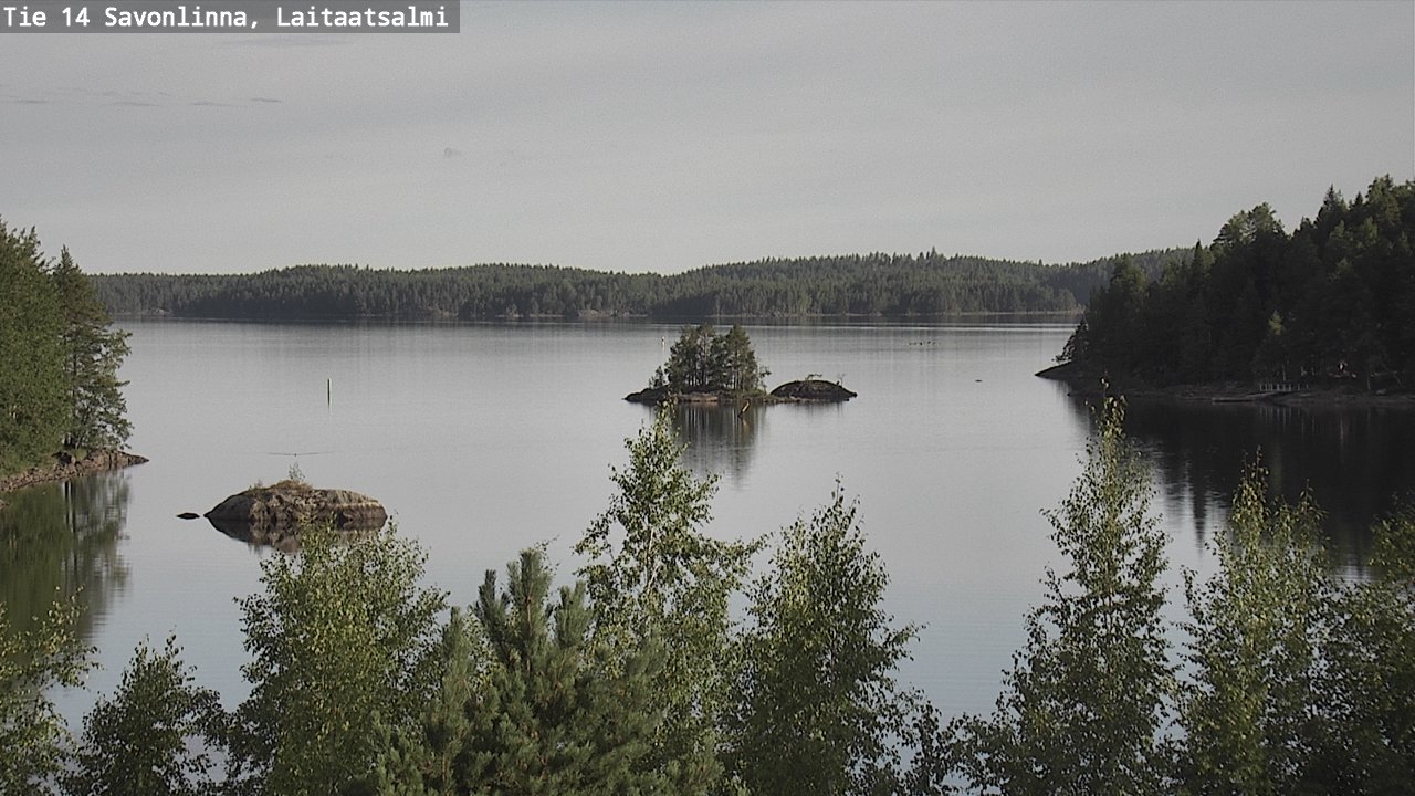 Weather Camera Image Road 14 Savonlinna, Laitaatsalmi, Savonlinna, Etelä-Savo
