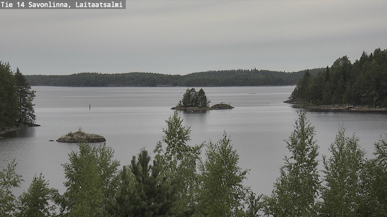 Weather Camera Image Road 14 Savonlinna, Laitaatsalmi, Savonlinna, Etelä-Savo