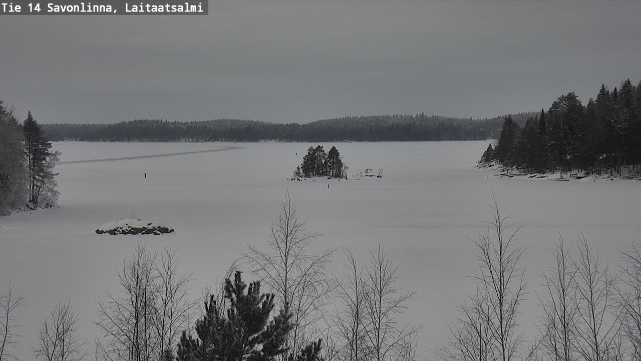 Weather Camera Image Road 14 Savonlinna, Laitaatsalmi, Savonlinna, Etelä-Savo