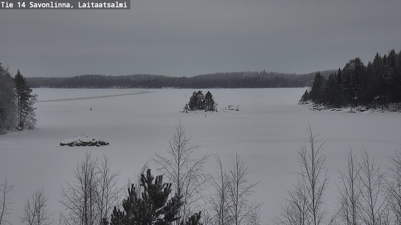 Weather Camera Image Road 14 Savonlinna, Laitaatsalmi, Savonlinna, Etelä-Savo