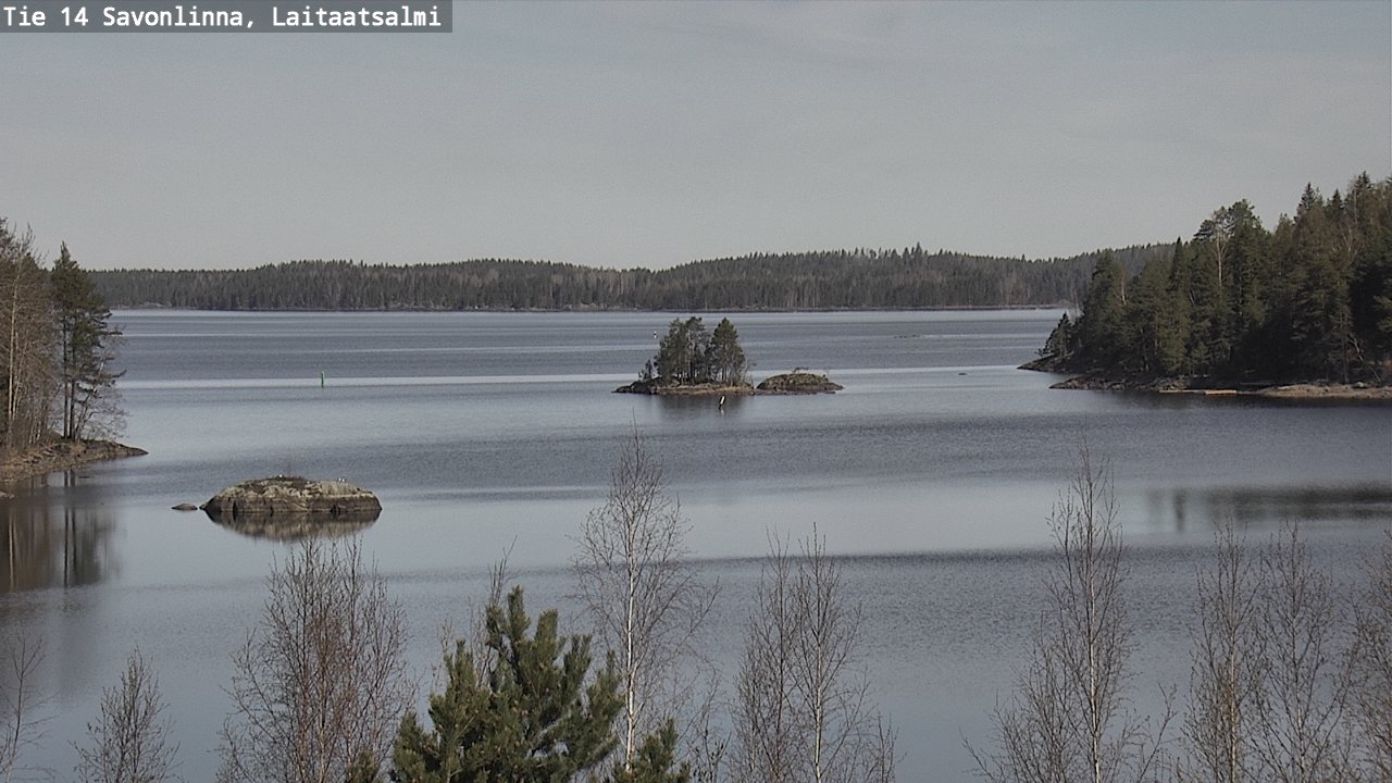 Weather Camera Image Väg 14 Nyslott, Laitaatsalmi, Savonlinna, Etelä-Savo
