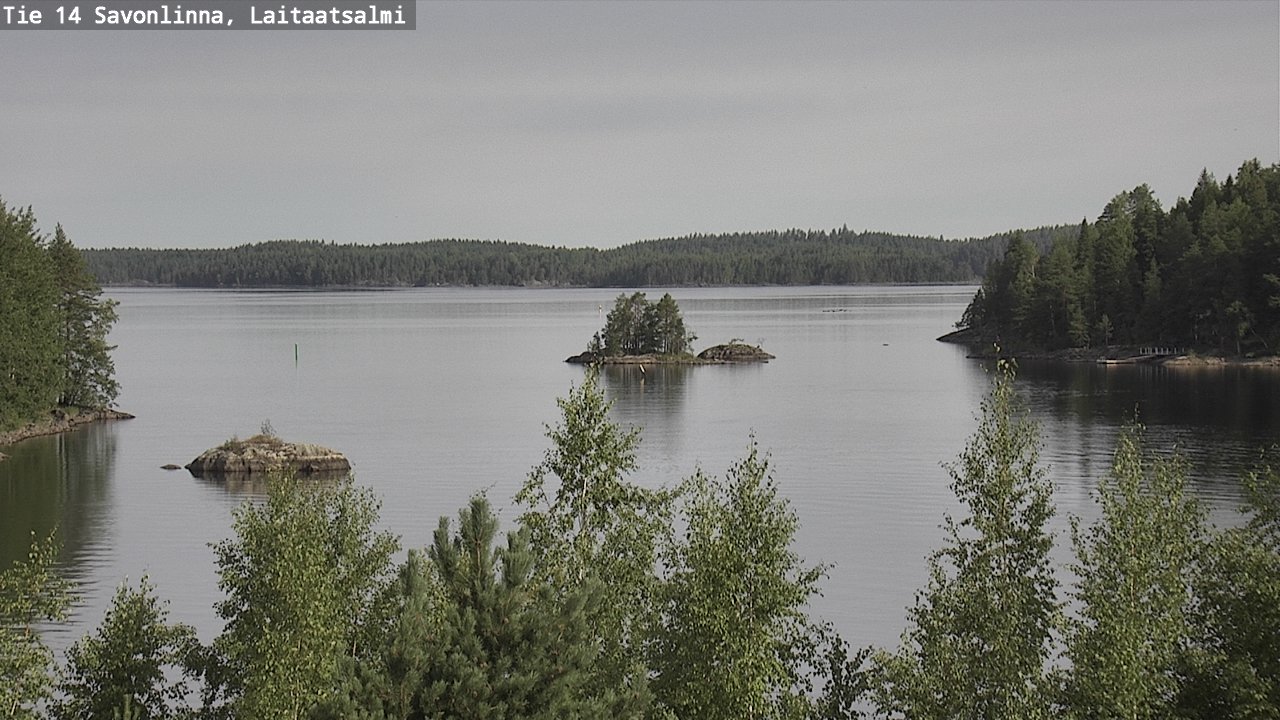 Weather Camera Image Road 14 Savonlinna, Laitaatsalmi, Savonlinna, Etelä-Savo