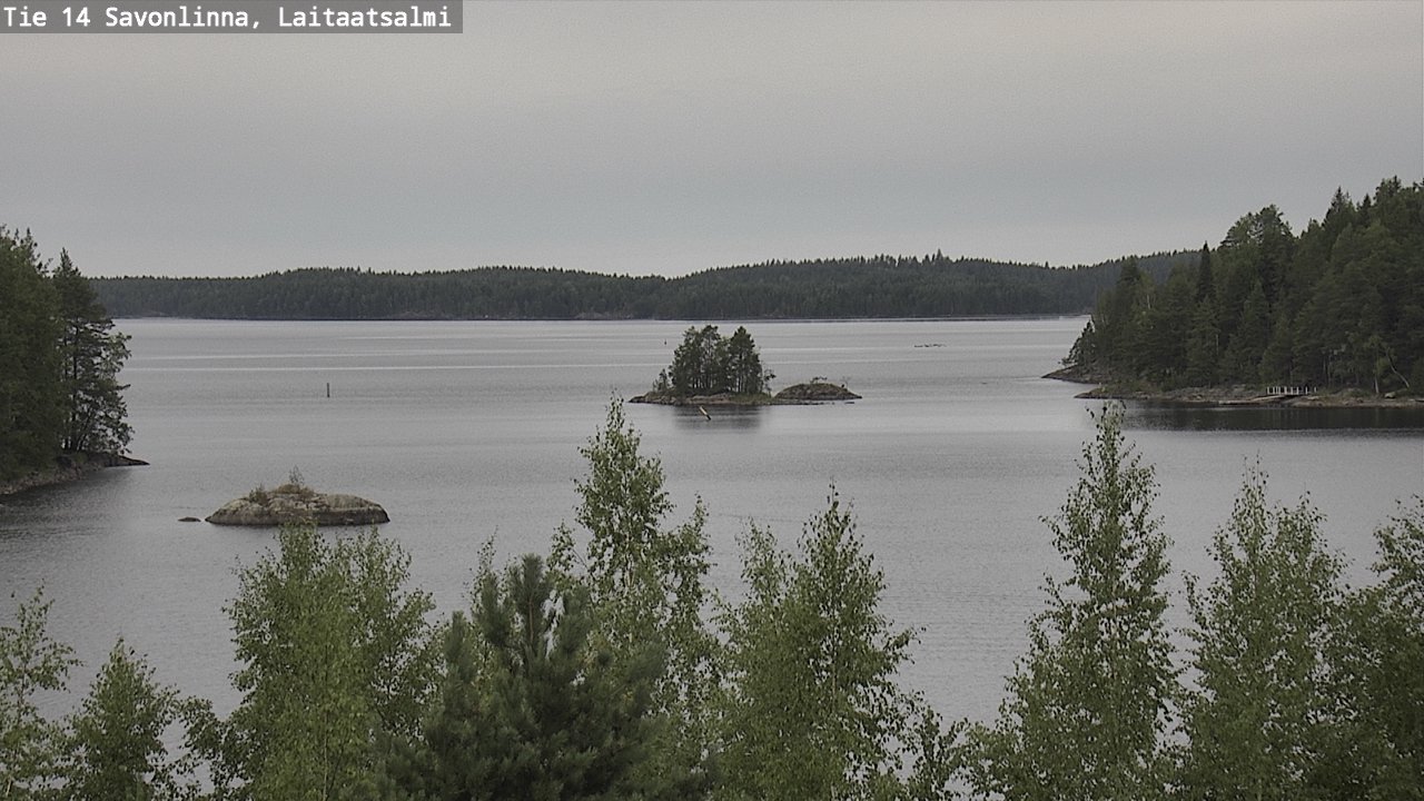 Weather Camera Image Road 14 Savonlinna, Laitaatsalmi, Savonlinna, Etelä-Savo