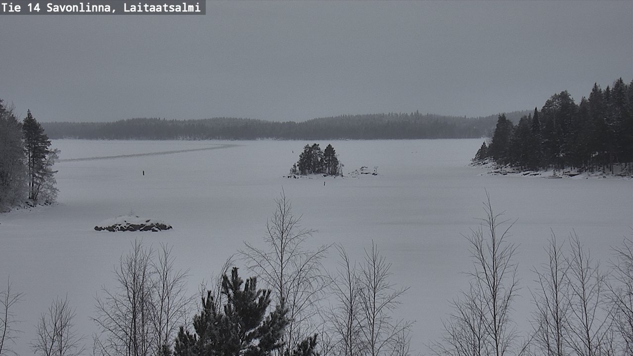 Weather Camera Image Road 14 Savonlinna, Laitaatsalmi, Savonlinna, Etelä-Savo