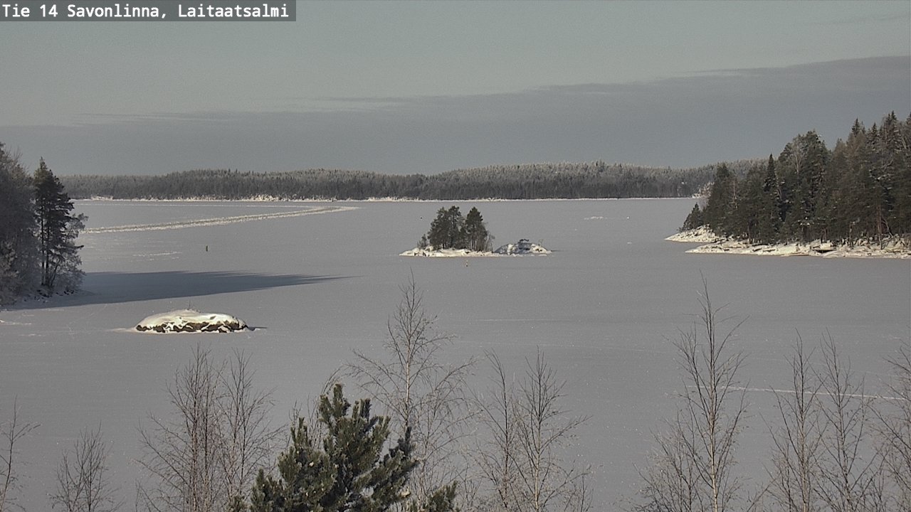 Weather Camera Image Road 14 Savonlinna, Laitaatsalmi, Savonlinna, Etelä-Savo