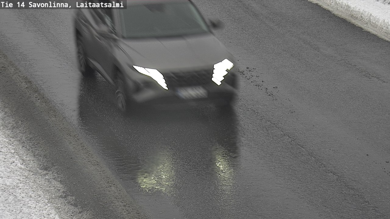 Weather Camera Image Väg 14 Nyslott, Laitaatsalmi, Savonlinna, Etelä-Savo