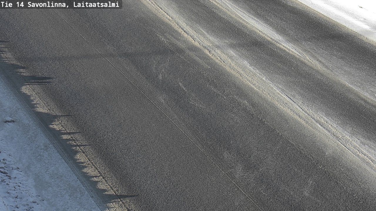 Weather Camera Image Väg 14 Nyslott, Laitaatsalmi, Savonlinna, Etelä-Savo