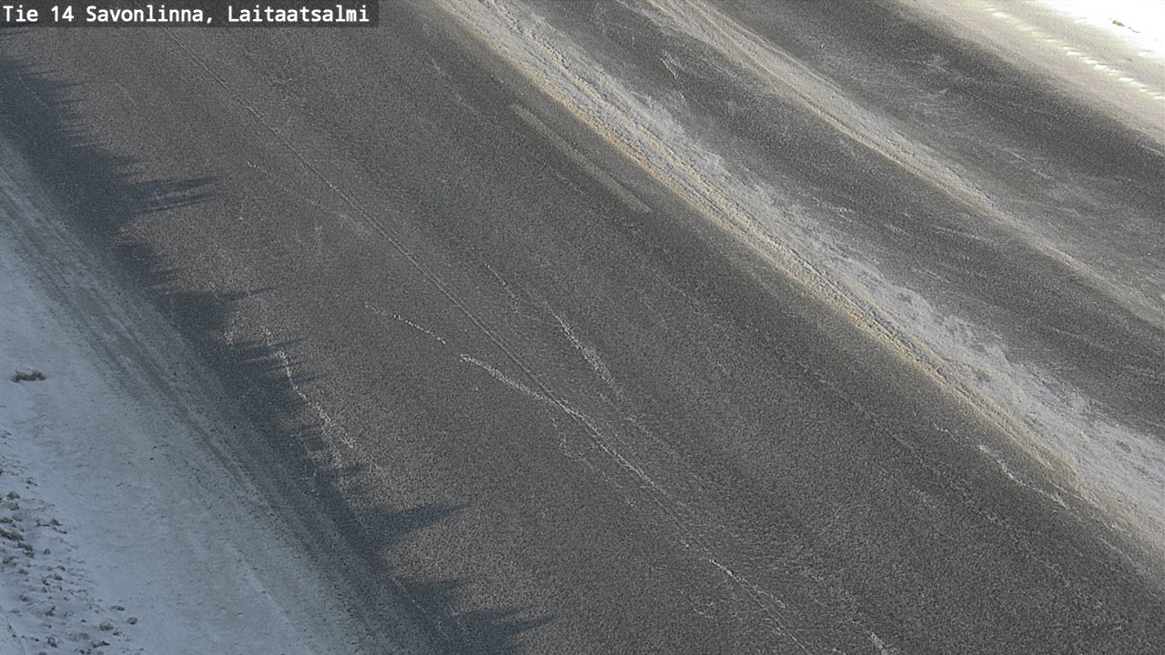 Weather Camera Image Väg 14 Nyslott, Laitaatsalmi, Savonlinna, Etelä-Savo