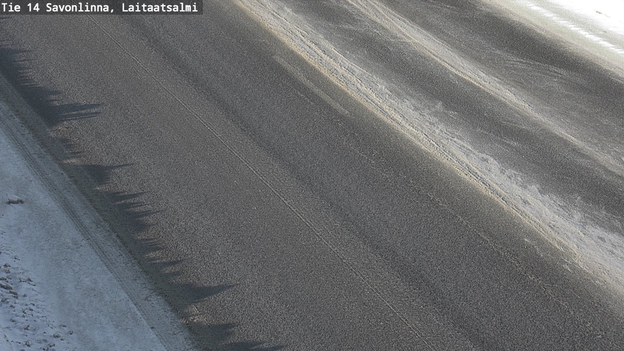 Weather Camera Image Väg 14 Nyslott, Laitaatsalmi, Savonlinna, Etelä-Savo
