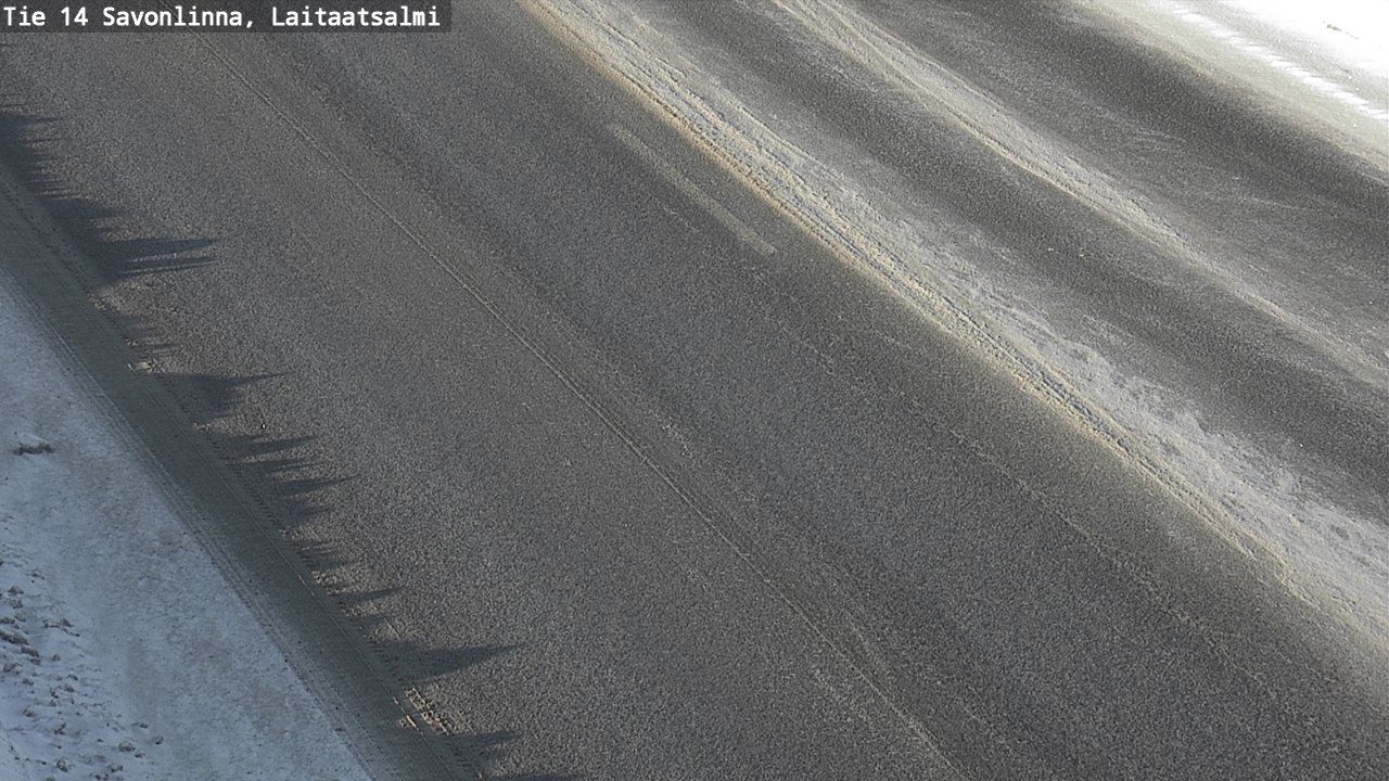 Weather Camera Image Väg 14 Nyslott, Laitaatsalmi, Savonlinna, Etelä-Savo