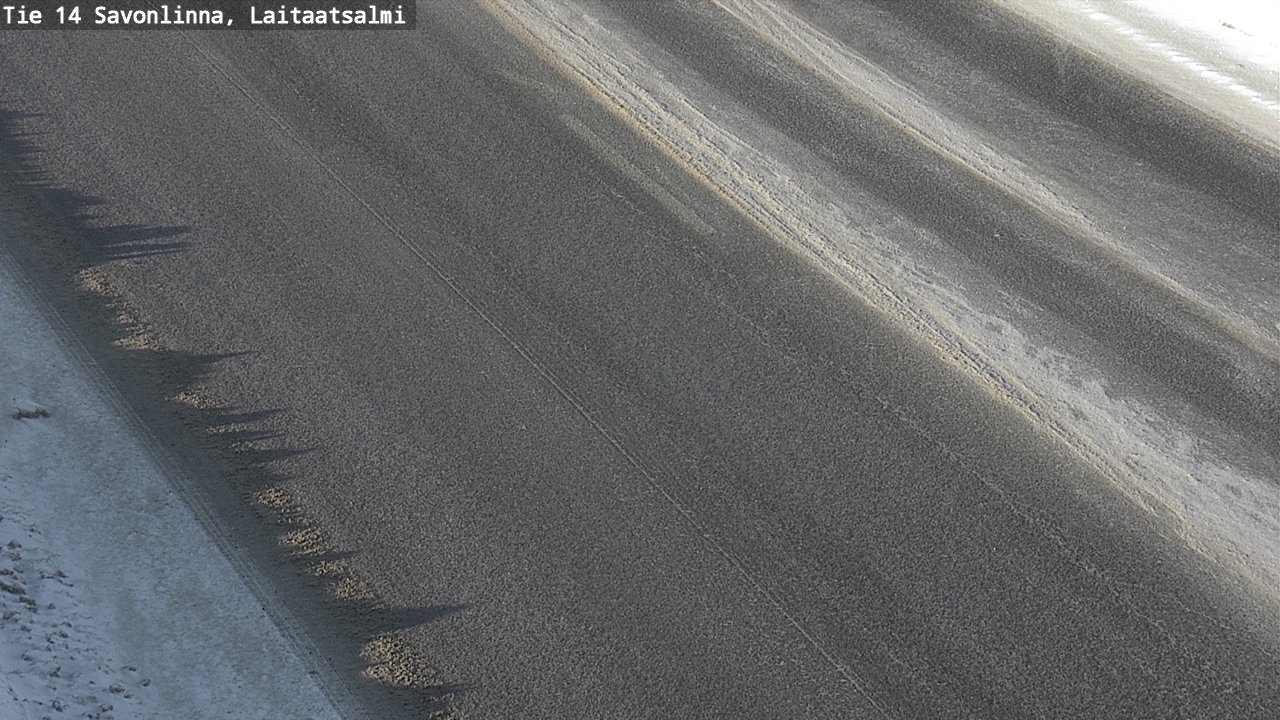 Weather Camera Image Väg 14 Nyslott, Laitaatsalmi, Savonlinna, Etelä-Savo