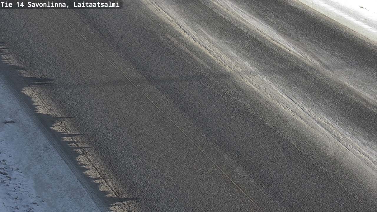 Weather Camera Image Road 14 Savonlinna, Laitaatsalmi, Savonlinna, Etelä-Savo