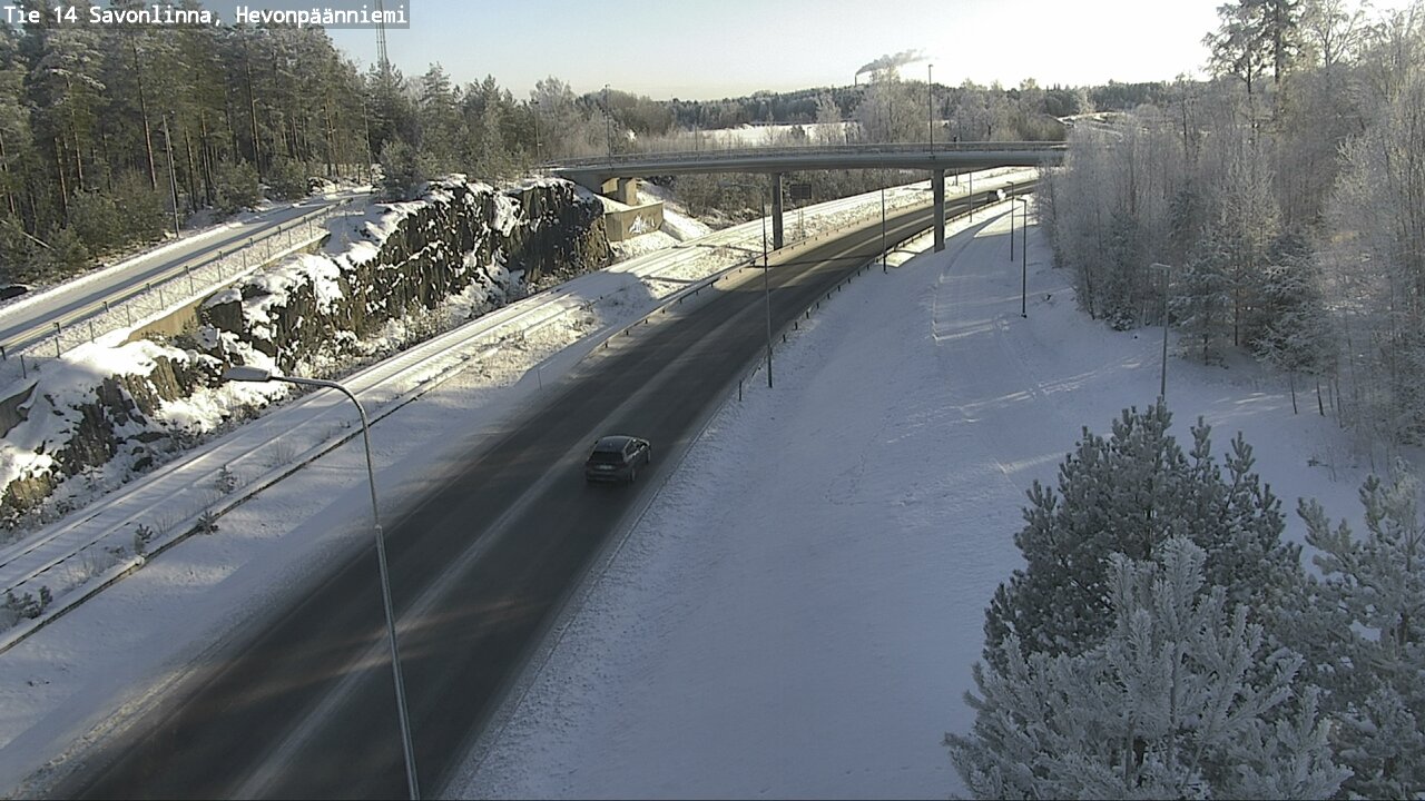 Weather Camera Image Road 14 Savonlinna, Hevonpäänniem, Savonlinna, Etelä-Savo