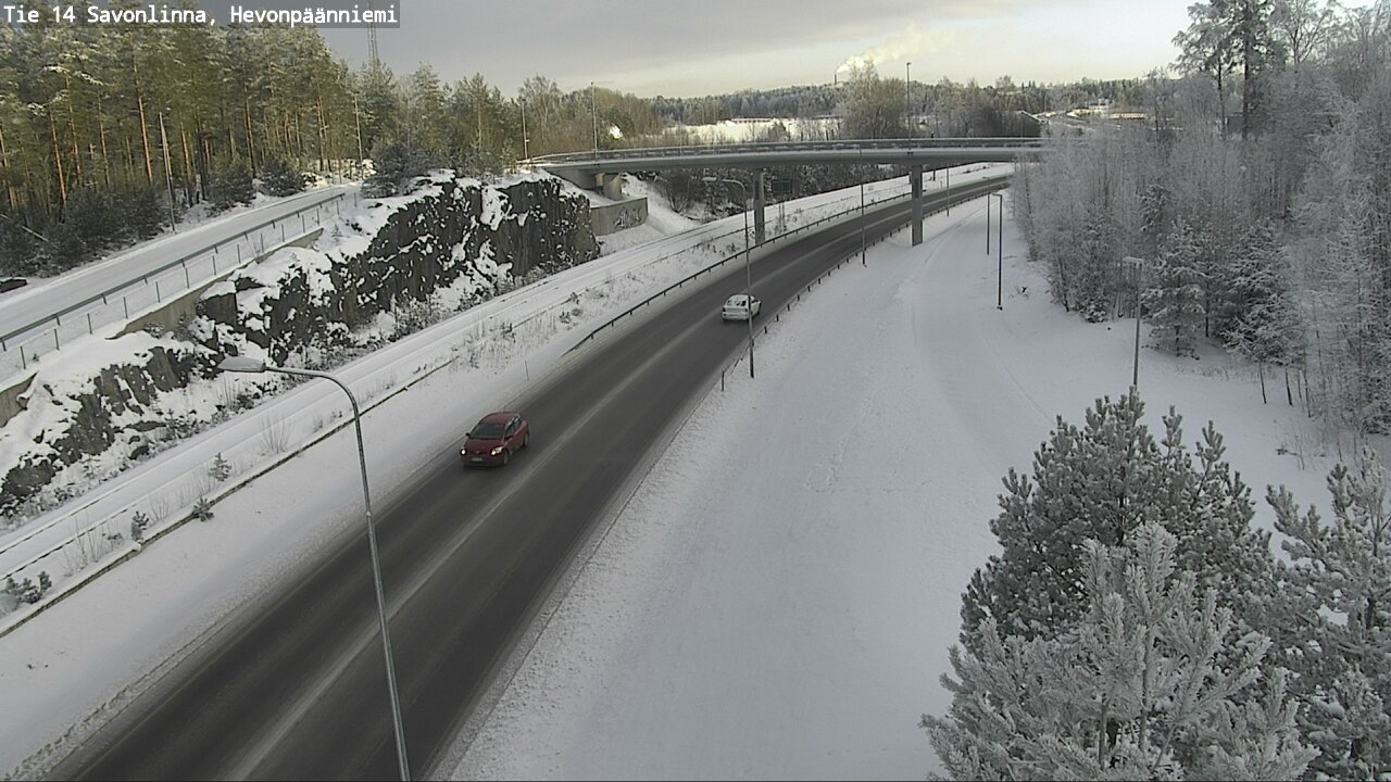 Weather Camera Image Road 14 Savonlinna, Hevonpäänniem, Savonlinna, Etelä-Savo