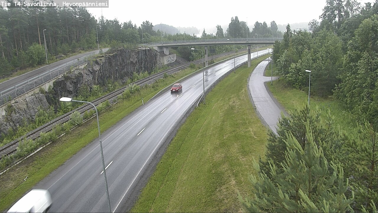 Weather Camera Image Väg 14 Nyslott, Hevonpäänniemi, Savonlinna, Etelä-Savo