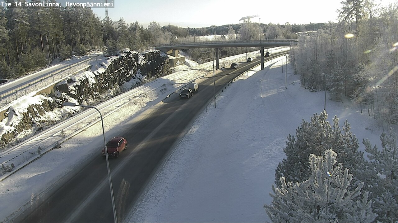 Weather Camera Image Road 14 Savonlinna, Hevonpäänniem, Savonlinna, Etelä-Savo