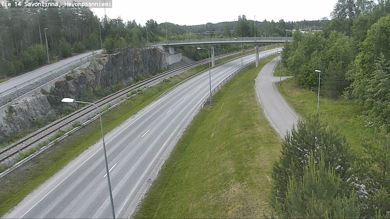Weather Camera Image Väg 14 Nyslott, Hevonpäänniemi, Savonlinna, Etelä-Savo
