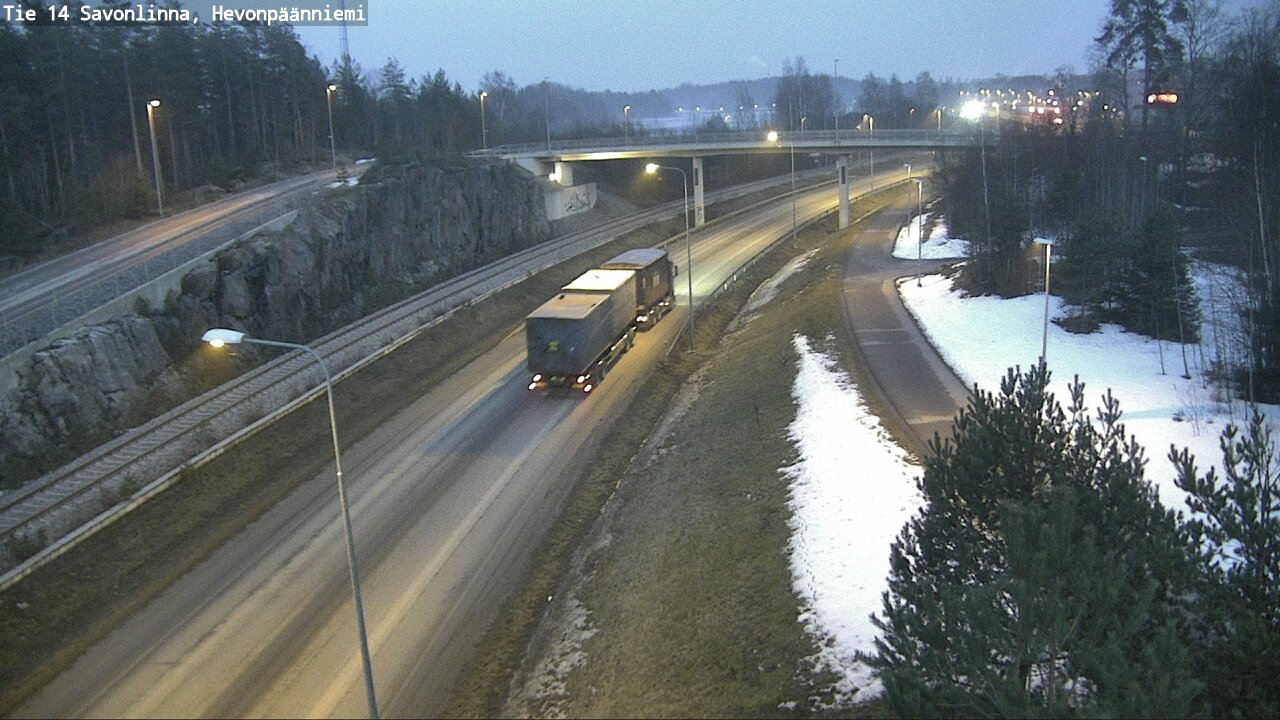 Weather Camera Image Road 14 Savonlinna, Hevonpäänniem, Savonlinna, Etelä-Savo