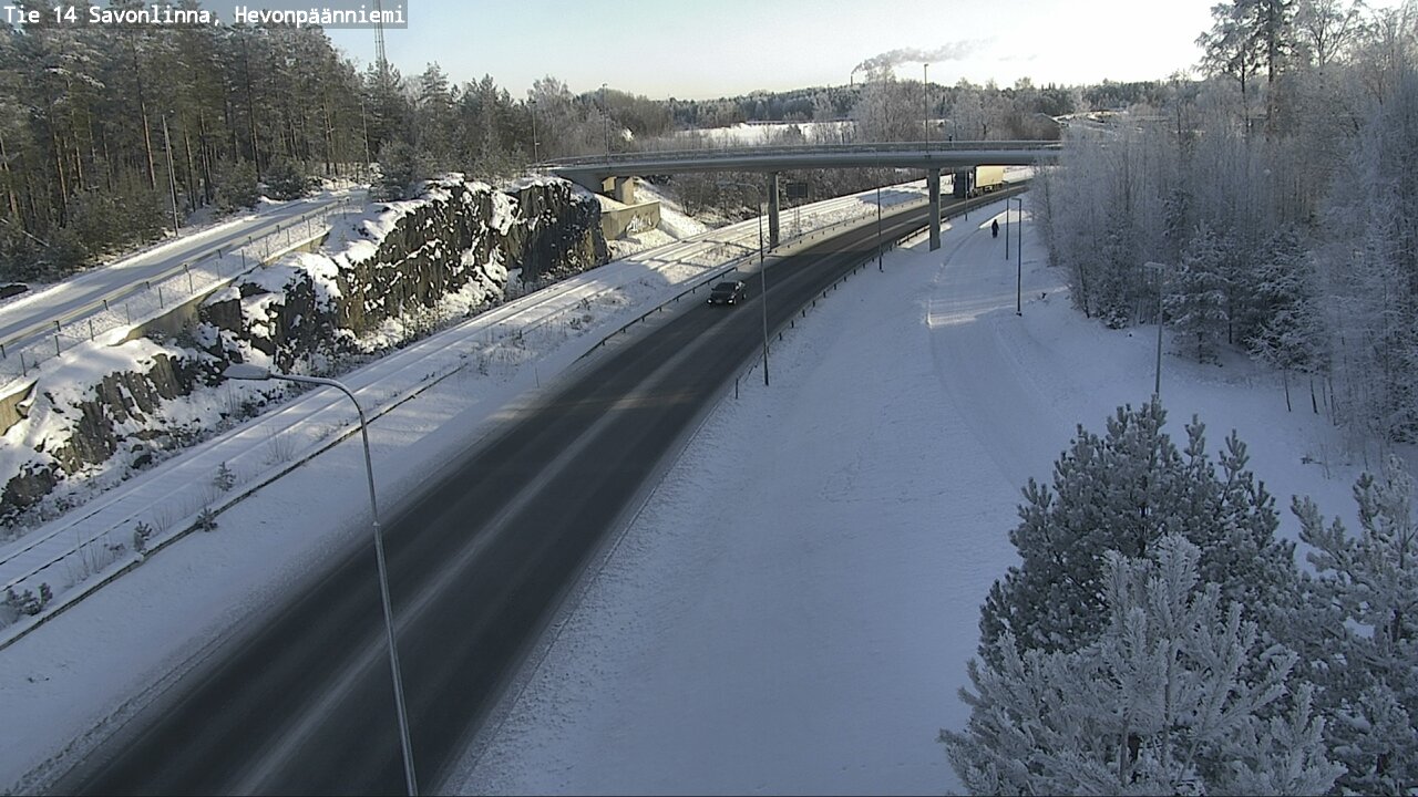 Weather Camera Image Road 14 Savonlinna, Hevonpäänniem, Savonlinna, Etelä-Savo