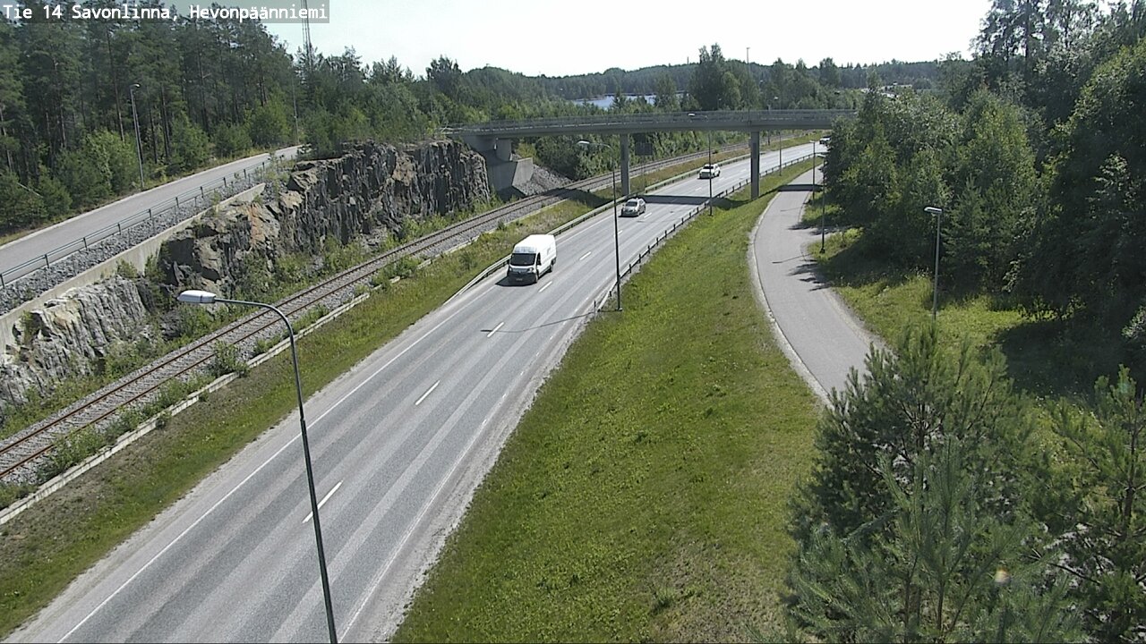 Weather Camera Image Väg 14 Nyslott, Hevonpäänniemi, Savonlinna, Etelä-Savo