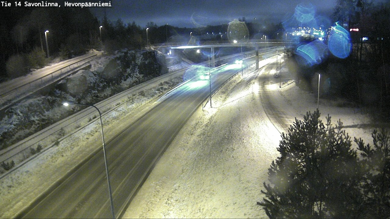 Weather Camera Image Väg 14 Nyslott, Hevonpäänniemi, Savonlinna, Etelä-Savo