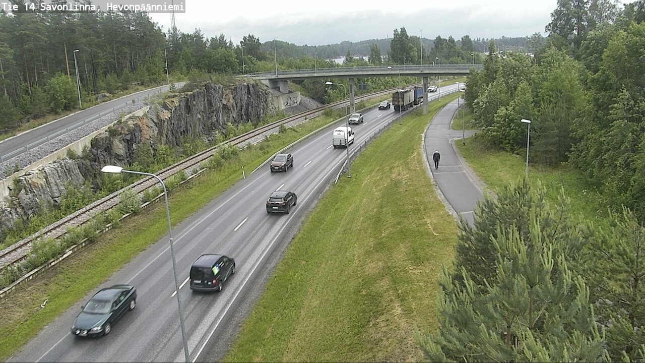 Weather Camera Image Väg 14 Nyslott, Hevonpäänniemi, Savonlinna, Etelä-Savo