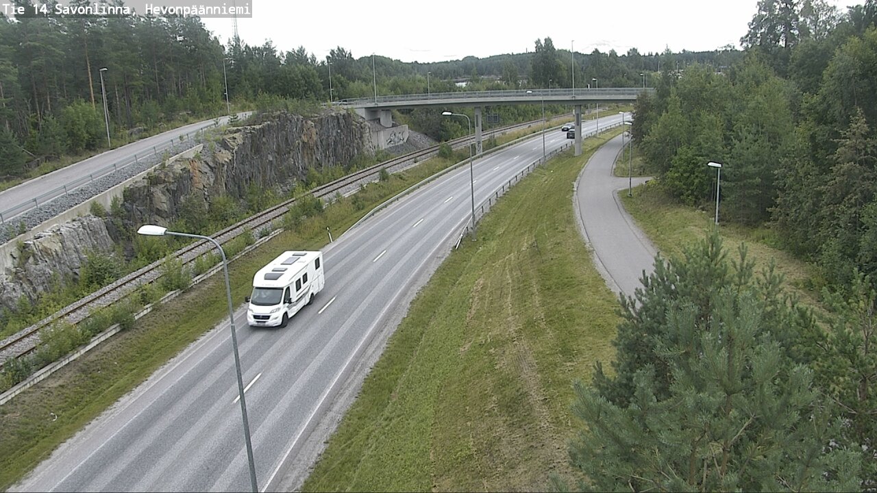 Weather Camera Image Road 14 Savonlinna, Hevonpäänniem, Savonlinna, Etelä-Savo