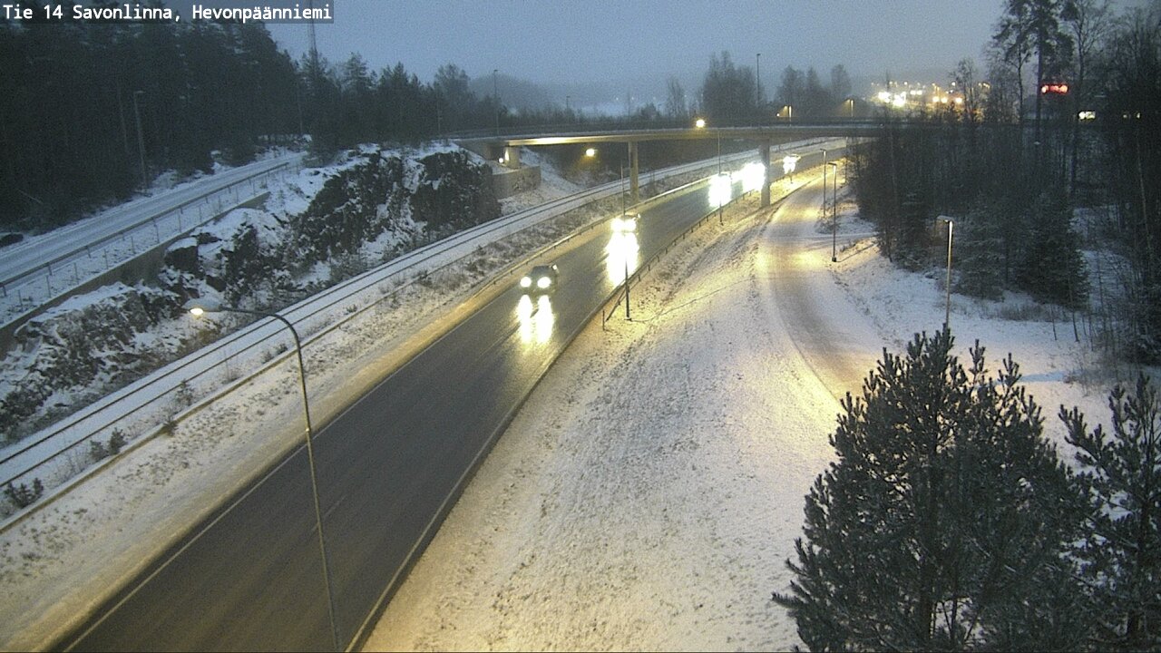 Weather Camera Image Väg 14 Nyslott, Hevonpäänniemi, Savonlinna, Etelä-Savo