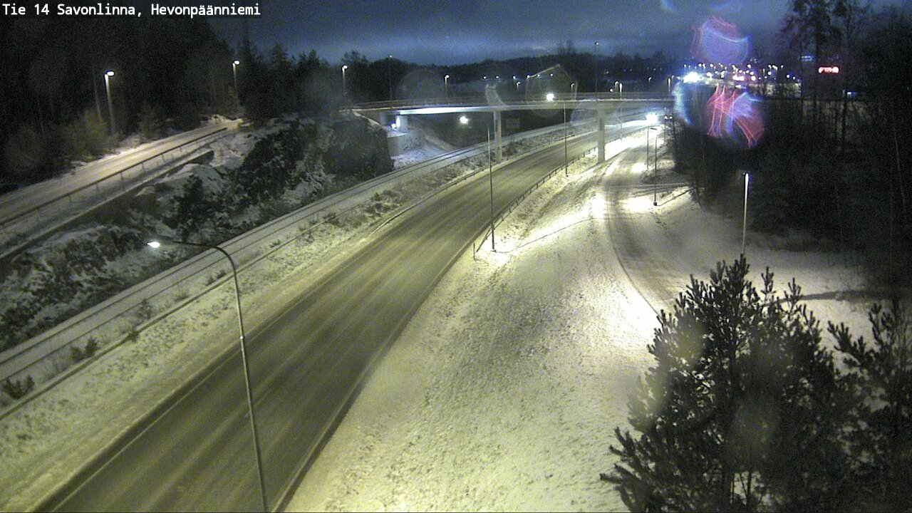 Weather Camera Image Väg 14 Nyslott, Hevonpäänniemi, Savonlinna, Etelä-Savo