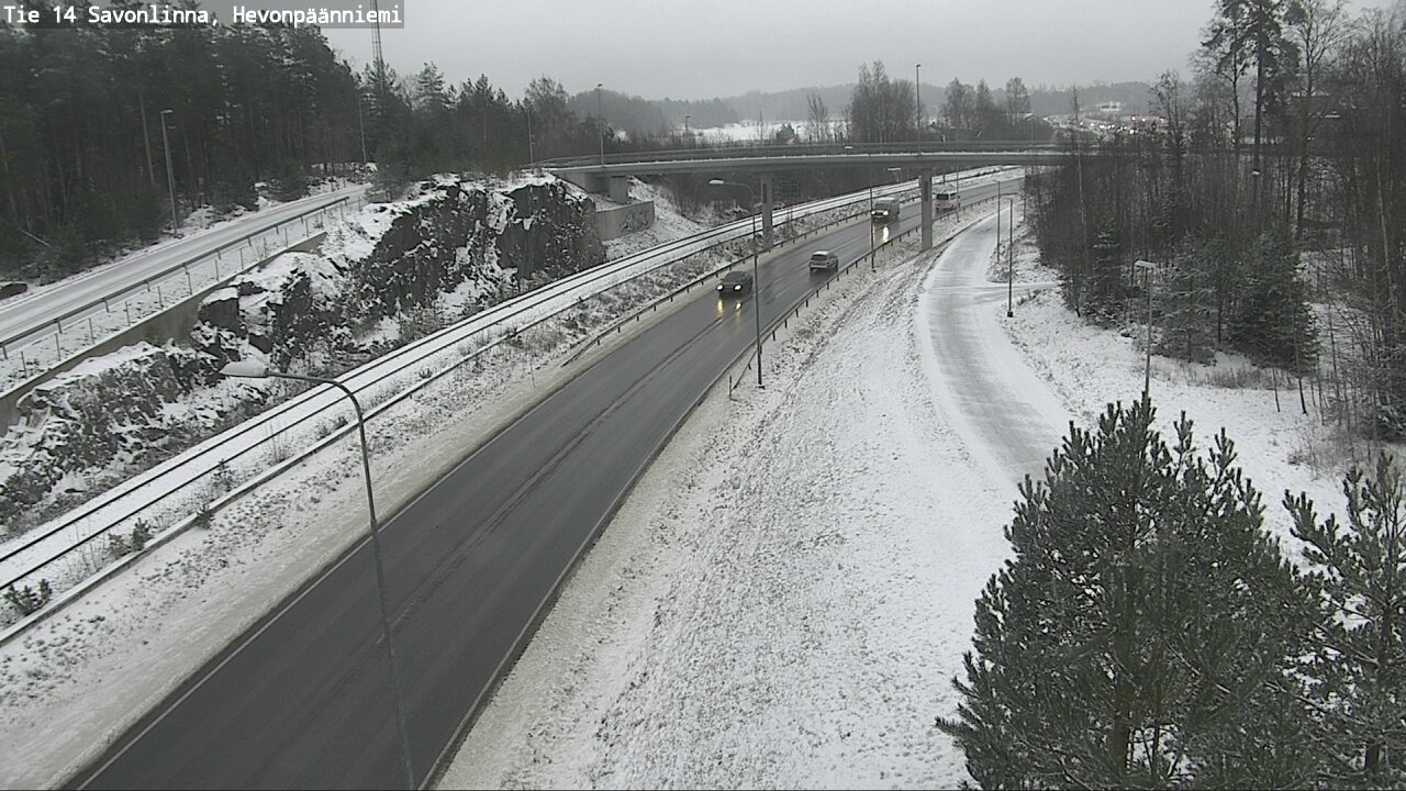 Weather Camera Image Väg 14 Nyslott, Hevonpäänniemi, Savonlinna, Etelä-Savo