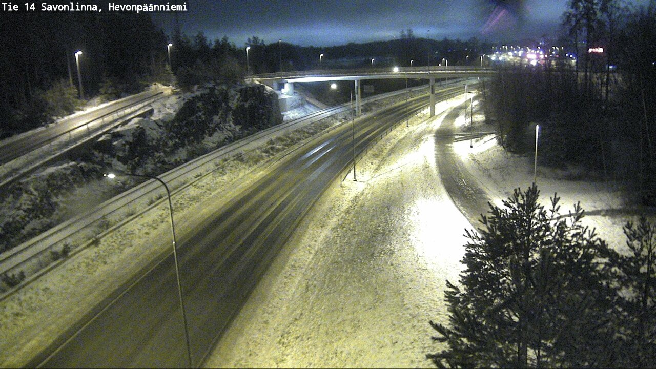 Weather Camera Image Väg 14 Nyslott, Hevonpäänniemi, Savonlinna, Etelä-Savo