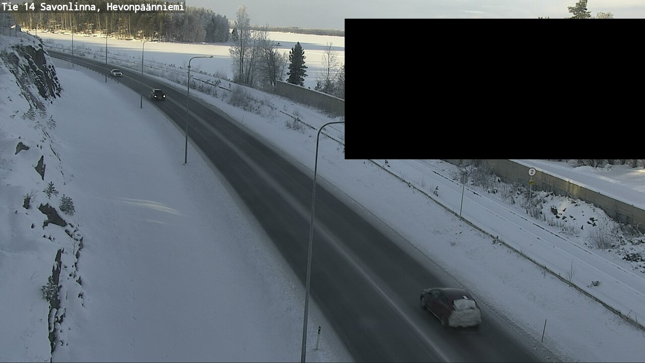 Weather Camera Image Väg 14 Nyslott, Hevonpäänniemi, Savonlinna, Etelä-Savo