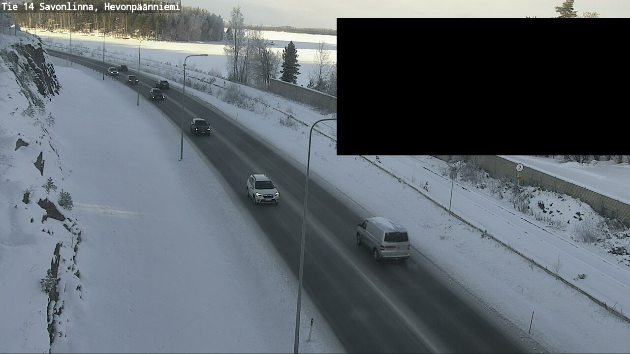 Weather Camera Image Väg 14 Nyslott, Hevonpäänniemi, Savonlinna, Etelä-Savo