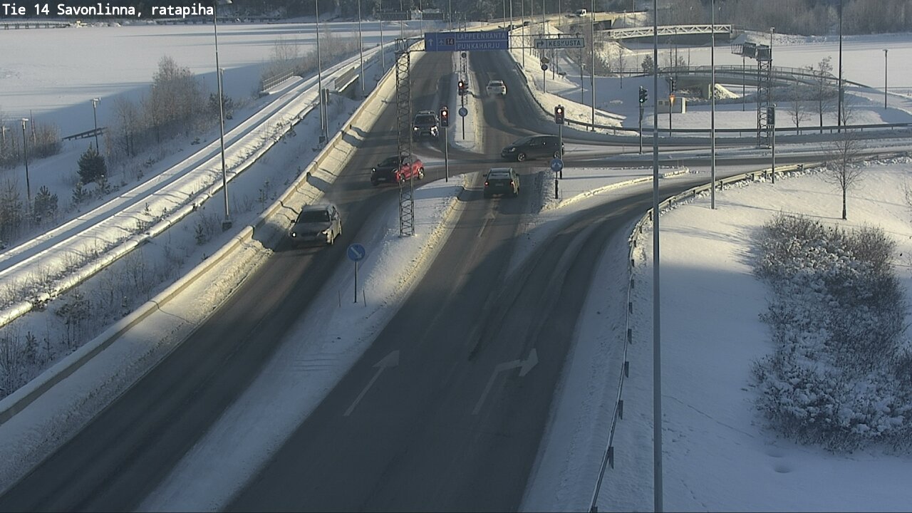 Weather Camera Image Väg 14 Nyslott, Ratapiha, Savonlinna, Etelä-Savo
