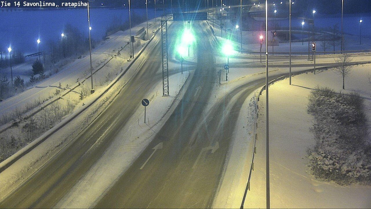 Weather Camera Image Väg 14 Nyslott, Ratapiha, Savonlinna, Etelä-Savo