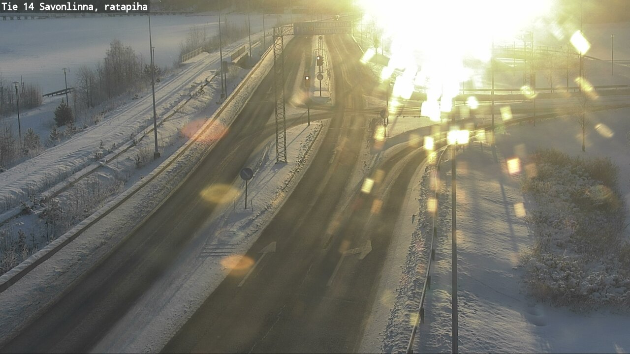 Weather Camera Image Väg 14 Nyslott, Ratapiha, Savonlinna, Etelä-Savo
