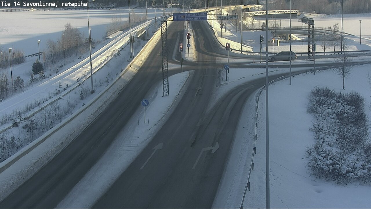 Weather Camera Image Väg 14 Nyslott, Ratapiha, Savonlinna, Etelä-Savo