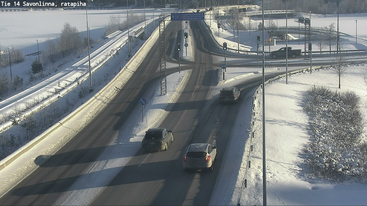 Weather Camera Image Väg 14 Nyslott, Ratapiha, Savonlinna, Etelä-Savo
