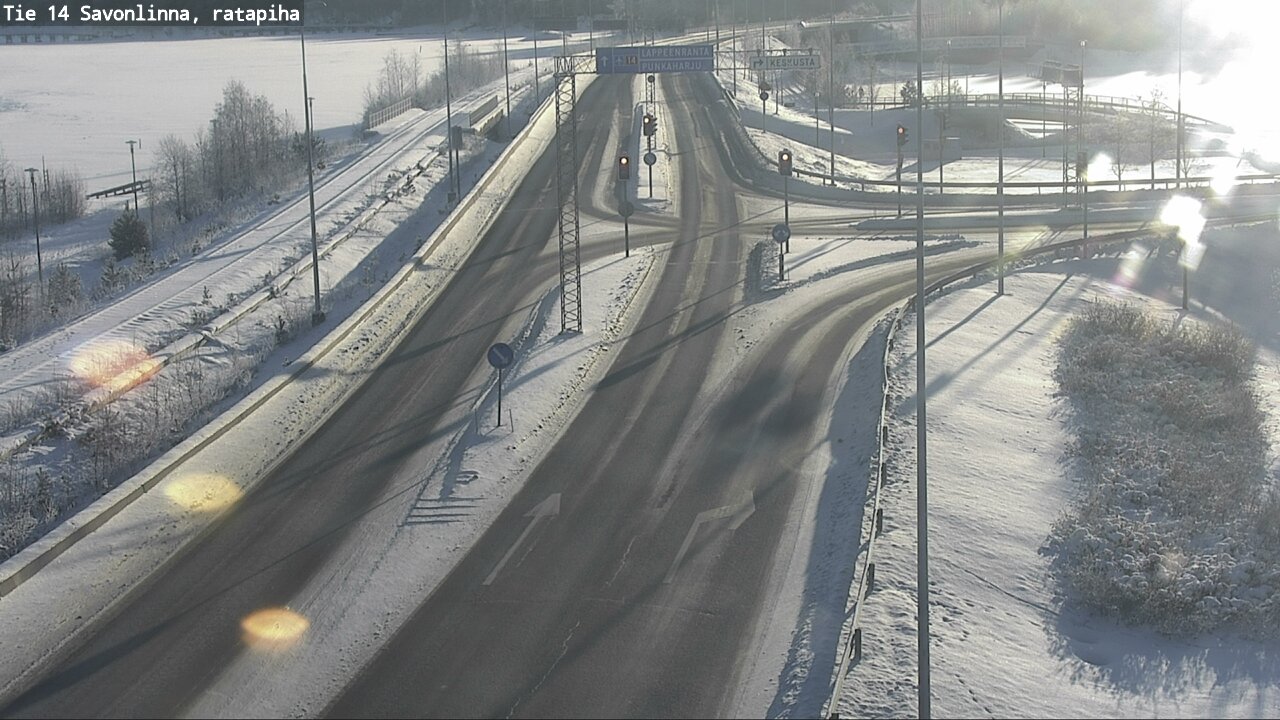 Weather Camera Image Väg 14 Nyslott, Ratapiha, Savonlinna, Etelä-Savo