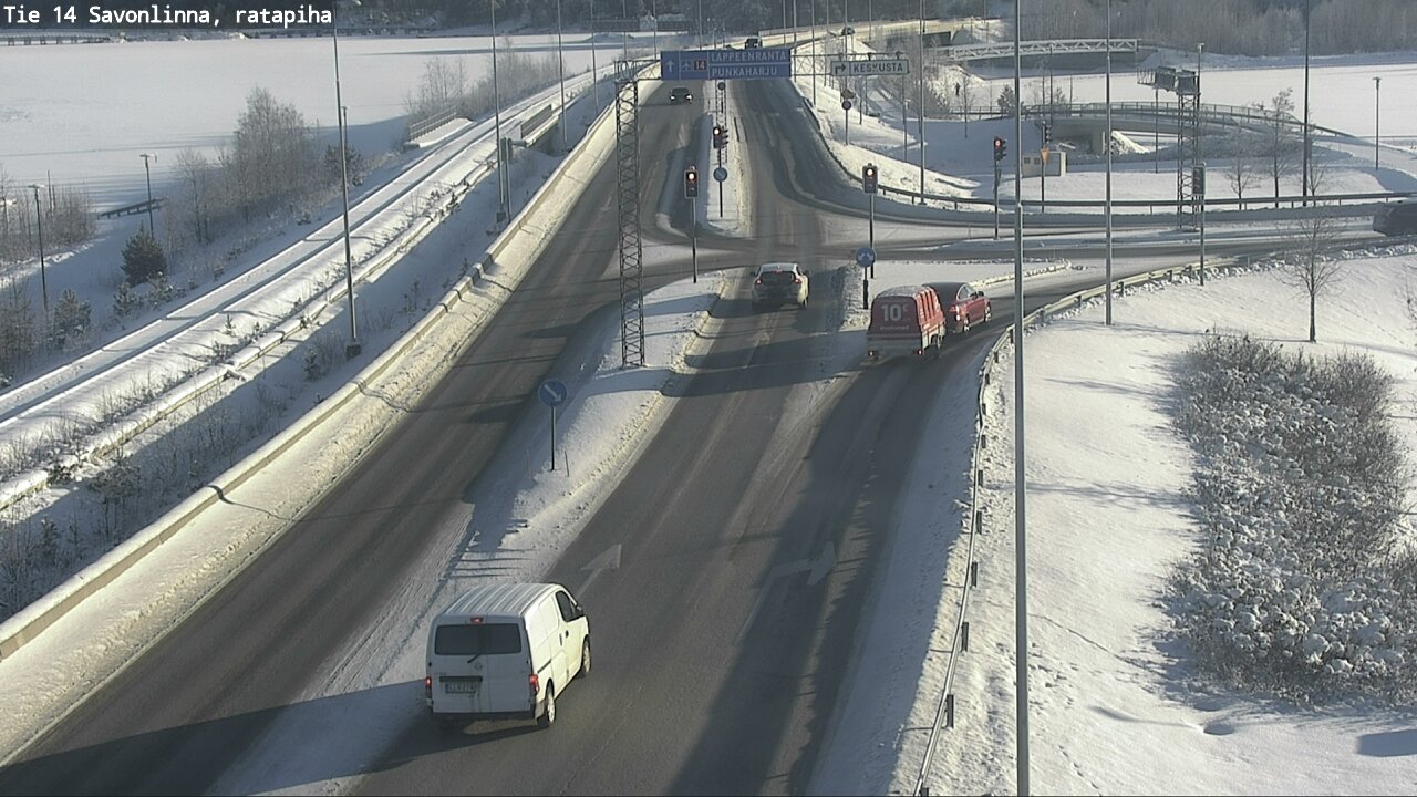 Weather Camera Image Väg 14 Nyslott, Ratapiha, Savonlinna, Etelä-Savo