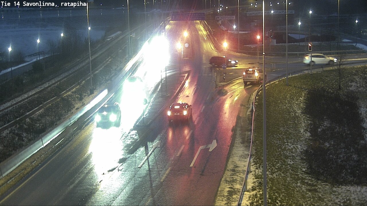 Weather Camera Image Väg 14 Nyslott, Ratapiha, Savonlinna, Etelä-Savo