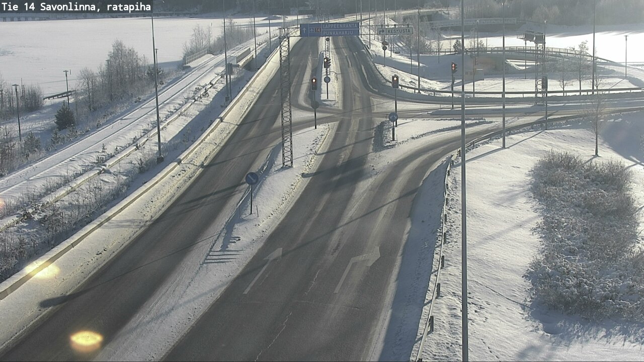 Weather Camera Image Väg 14 Nyslott, Ratapiha, Savonlinna, Etelä-Savo