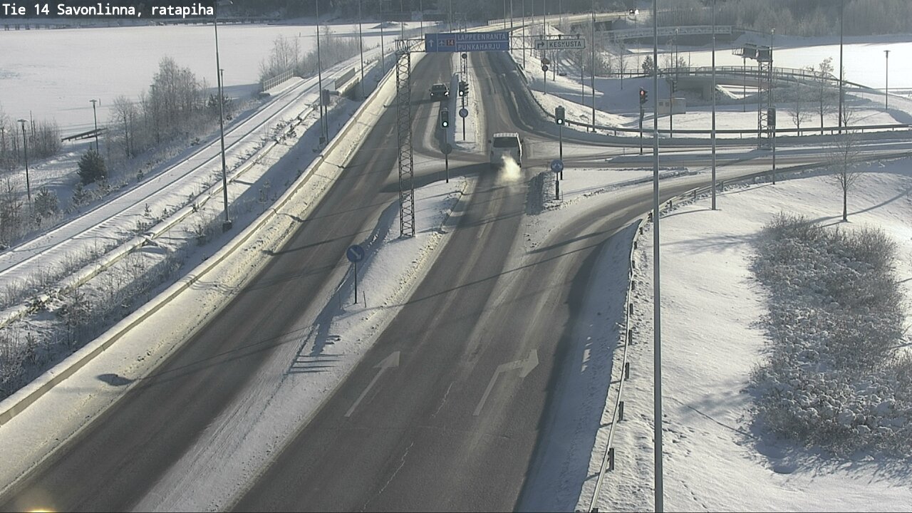 Weather Camera Image Väg 14 Nyslott, Ratapiha, Savonlinna, Etelä-Savo