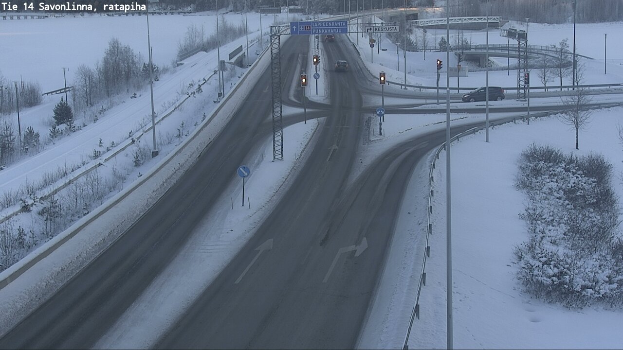 Weather Camera Image Väg 14 Nyslott, Ratapiha, Savonlinna, Etelä-Savo