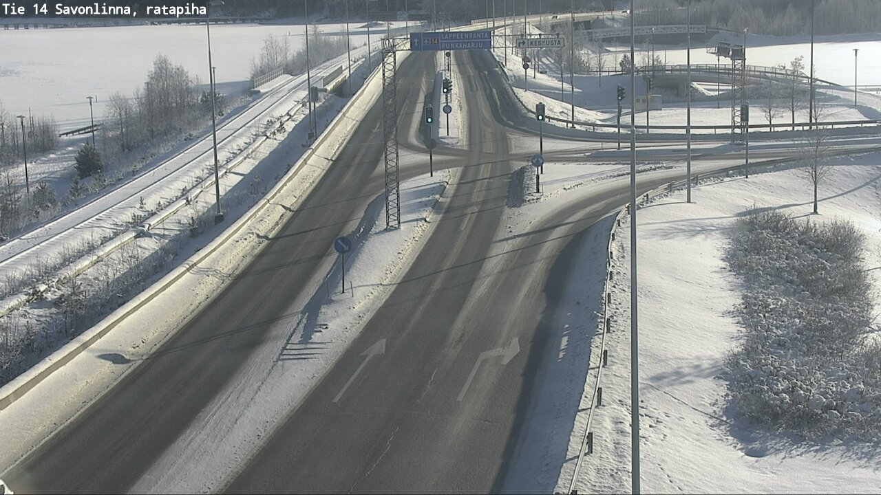 Weather Camera Image Väg 14 Nyslott, Ratapiha, Savonlinna, Etelä-Savo