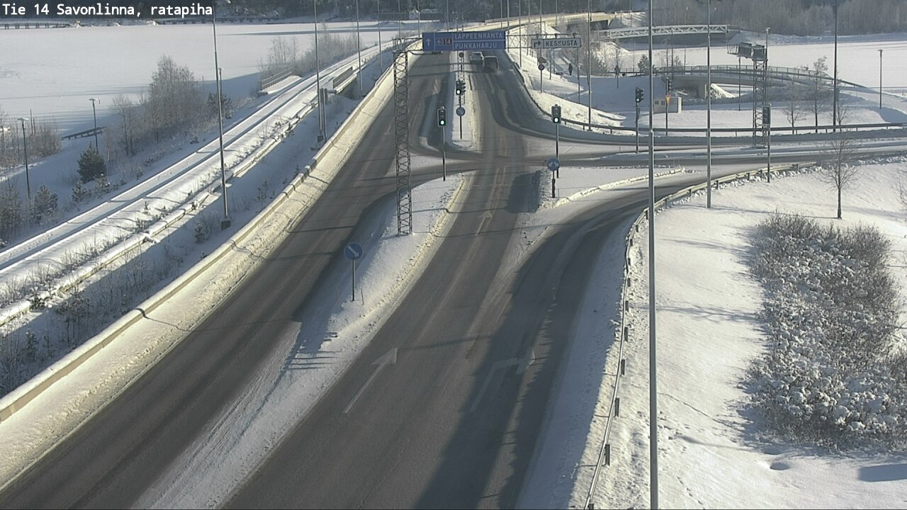 Weather Camera Image Väg 14 Nyslott, Ratapiha, Savonlinna, Etelä-Savo