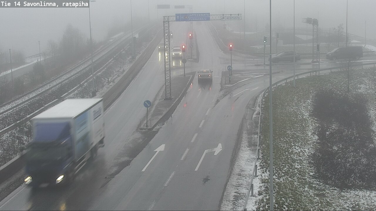 Weather Camera Image Väg 14 Nyslott, Ratapiha, Savonlinna, Etelä-Savo
